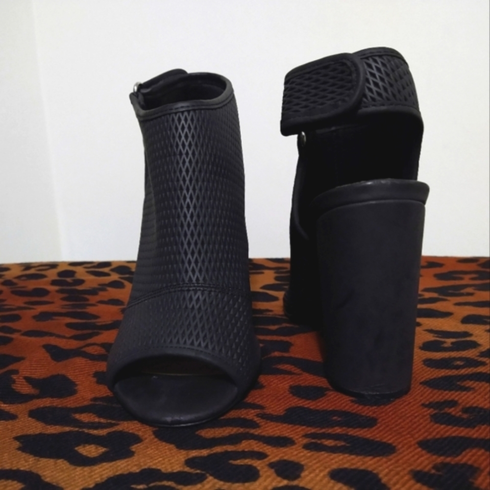 Peep Toe Block Heels